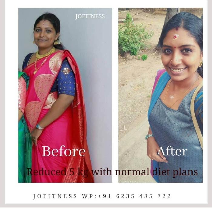 Reduced 5Kg with normal diet plans